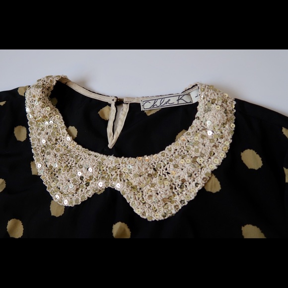 Chloe K faux collar blouse, size L (used) - Picture 2 of 4